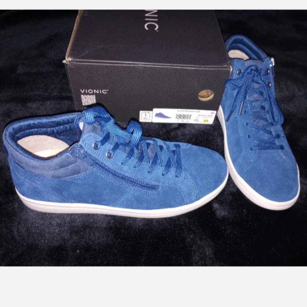 Vionic Women's Rosemont Casual Ankle Boot- Comfort Booties US Size: 9.5, Blue